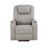 Acme - Evander Power Lift Recliner LV02180 Light Gray Chenille