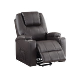 Acme - Evander Power Lift Recliner LV02181 Brown Leather Aire