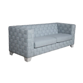Acme - Saree Sofa LV02346 Light Teal Chenille & White Finish