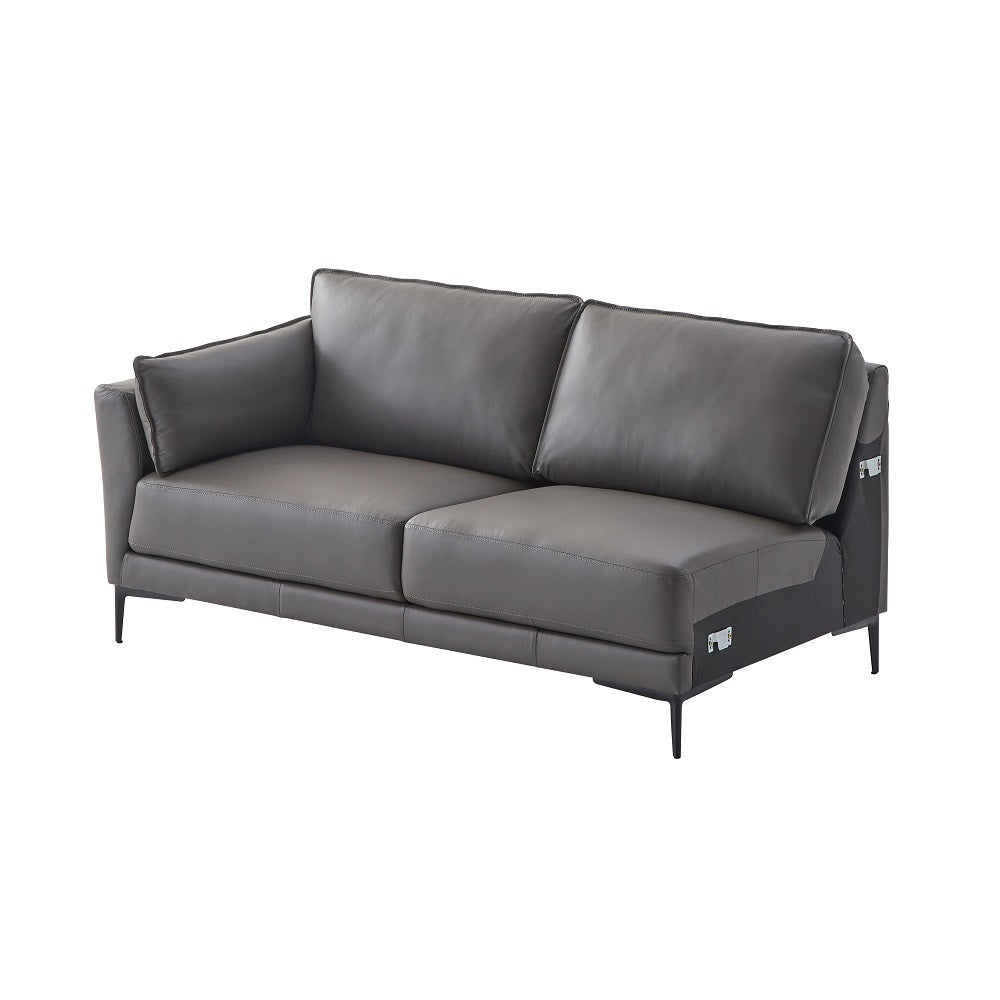 Acme - Meka Sectional Sofa LV02396 Anthracite Leather