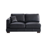 Acme - Geralyn Sectional Sofa W/2 Pillows LV02397 Black Leather