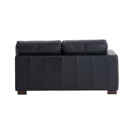 Acme - Geralyn Sectional Sofa W/2 Pillows LV02397 Black Leather