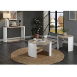 Acme - Zoma Coffee Table LV02414 Oak & White High Gloss Finish