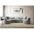 Acme - Ivria Sectional Sofa W/9 Pillows LV02541 Gray Boucle