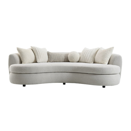 Acme - Iniko Sofa W/6 Pillows LV02542 Beige  Boucle