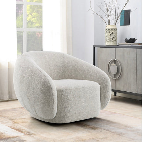 Acme - Isabel Chair W/Swivel LV02543 Beige Boucle