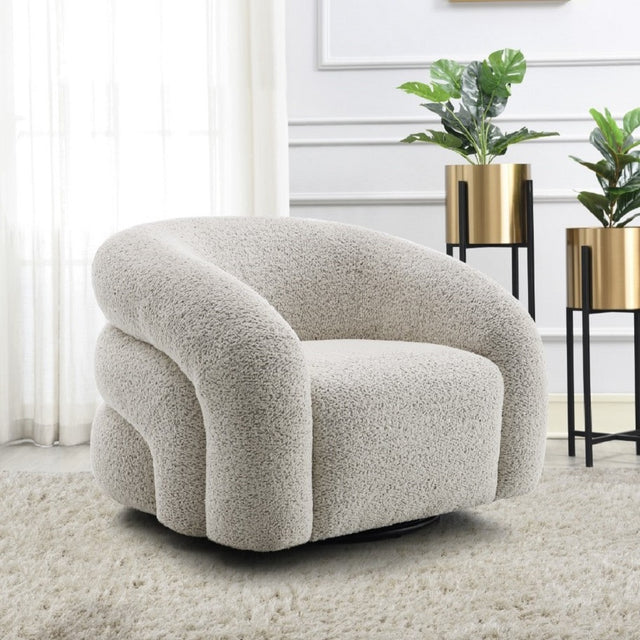 Acme - Irma Chair W/Swivel LV02569 Gray Boucle