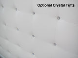 Lyrica - White Leatherette With Crystals Bed - View Image 1