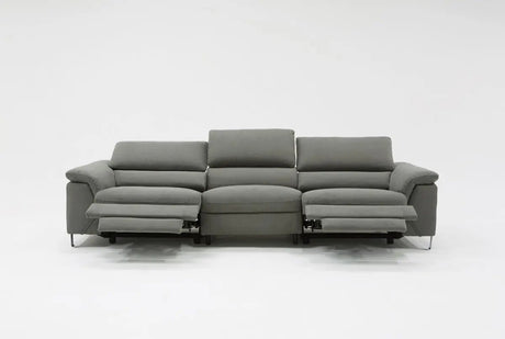 Divani Casa Maine Modern Grey Velvet Sofa WElectric Recliners Vgkne9104 - Fab - Gry - VGKNE9104 - FAB - GRY - Home Elegance USA - 7