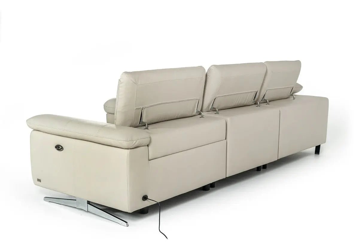 Divani Casa Maine Modern Eco - Leather Sectional Sofa WRecliner Vgkne9104 - Ltgry - VGKNE9104 - LTGRY - Home Elegance USA - 6