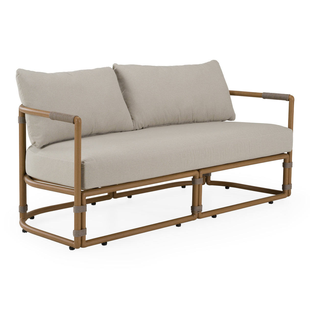 Malta - Outdoor Light Grey + Teak Sofa Set - View Image 1