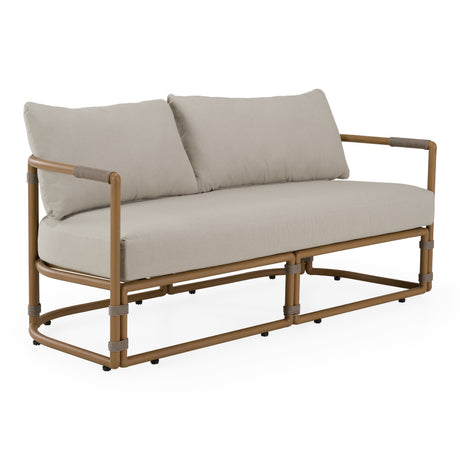 Malta - Outdoor Light Grey + Teak Sofa Set - View Image 1