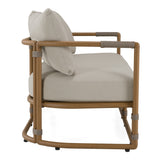 Malta - Outdoor Light Grey + Teak Sofa Set - View Image 1