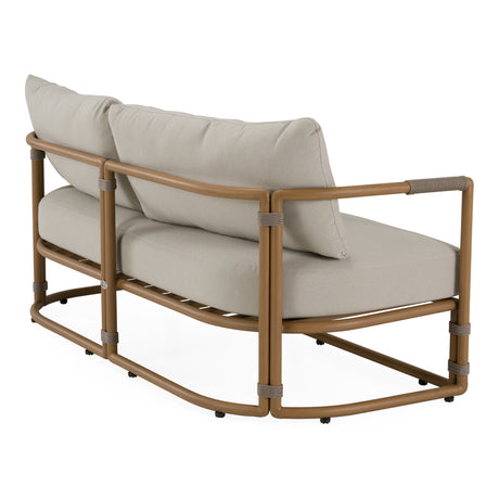 Malta - Outdoor Light Grey + Teak Sofa Set - View Image 1