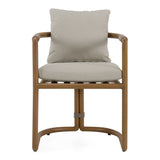 Malta - Outdoor Light Grey + Teak Dining Set - View Image 1