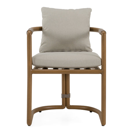 Malta - Outdoor Light Grey + Teak Dining Set - View Image 1