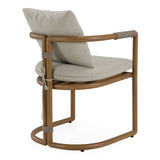 Malta - Outdoor Light Grey + Teak Dining Set - View Image 1