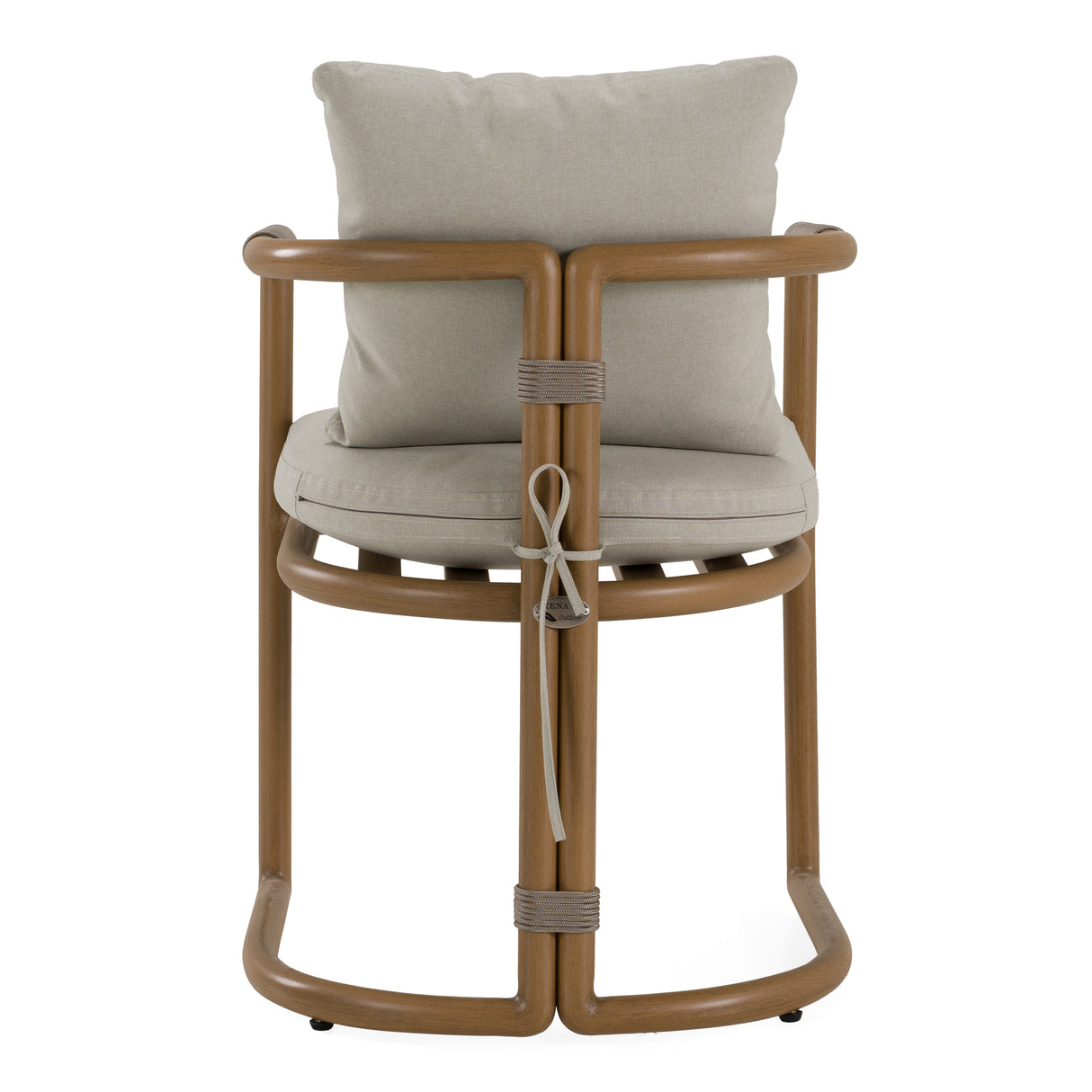 Malta - Outdoor Light Grey + Teak Dining Set - View Image 1