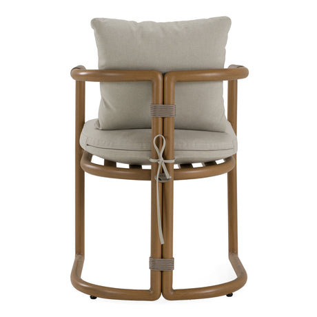 Malta - Outdoor Light Grey + Teak Dining Set - View Image 1