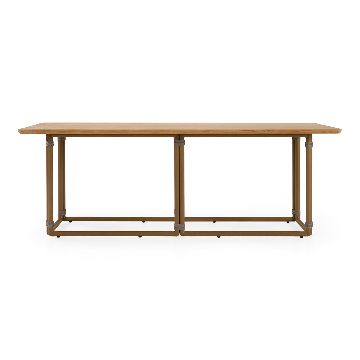 Malta - Outdoor Light Grey + Teak Dining Set - View Image 1