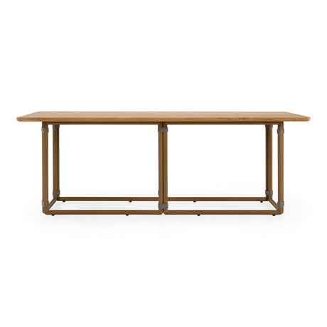 Malta - Outdoor Light Grey + Teak Dining Set - View Image 1