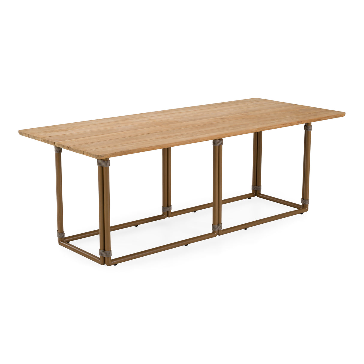 Malta - Outdoor Light Grey + Teak Dining Set - View Image 1