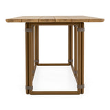 Malta - Outdoor Light Grey + Teak Dining Set - View Image 1