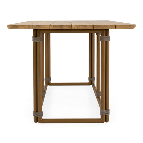 Malta - Outdoor Light Grey + Teak Dining Set - View Image 1