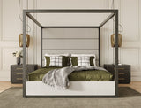 Manhattan - Contemporary Canopy Grey Bed -eastern - View Image 1