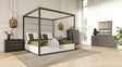 Manhattan Contemporary Canopy Bedroom Set Wash Grey – Modrest - sold by Home Elegance USA