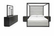 Manhattan- Contemporary Canopy Grey Bedroom Set-queen - View Image 1