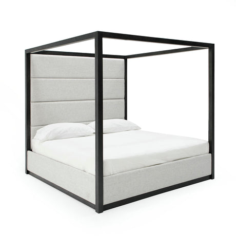 Manhattan- Contemporary Canopy Grey Bedroom Set-queen - View Image 1