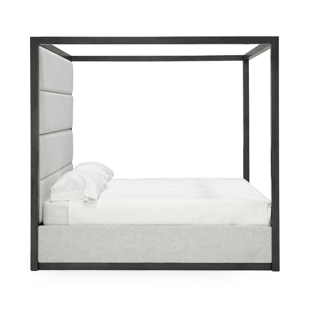 Manhattan- Contemporary Canopy Grey Bedroom Set-queen - View Image 1