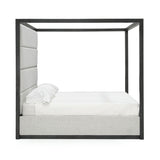 Manhattan- Contemporary Canopy Grey Bedroom Set-queen - View Image 1