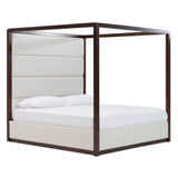 Queen Manhattan - Contemporary Canopy Cherry Bedroom Set