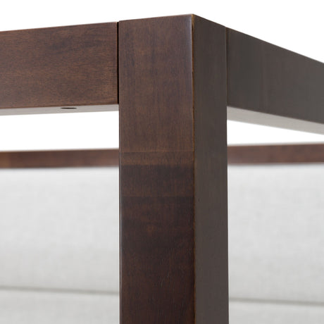 Manhattan Contemporary Canopy Bedroom Set Brown Oak – Modrest - sold by Home Elegance USA