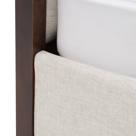 Manhattan Contemporary Canopy Bedroom Set Brown Oak – Modrest - sold by Home Elegance USA