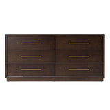 Manhattan - Contemporary Brown Oak and Gold Dresser - View Image 1