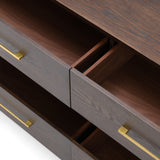 Manhattan - Contemporary Brown Oak and Gold Dresser - View Image 1