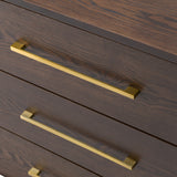 Manhattan - Contemporary Brown Oak and Gold Dresser - View Image 1