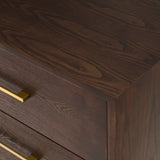 Manhattan - Contemporary Brown Oak and Gold Chest - View Image 1