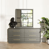 Manhattan- Contemporary Canopy Grey Bedroom Set-eastern