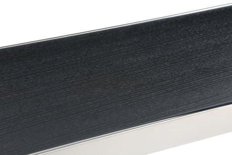 Modrest Manston - Modern Black Oak & Stainless Steel Bar Table