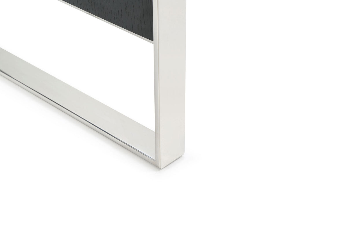 Modrest Manston - Modern Black Oak & Stainless Steel Bar Table
