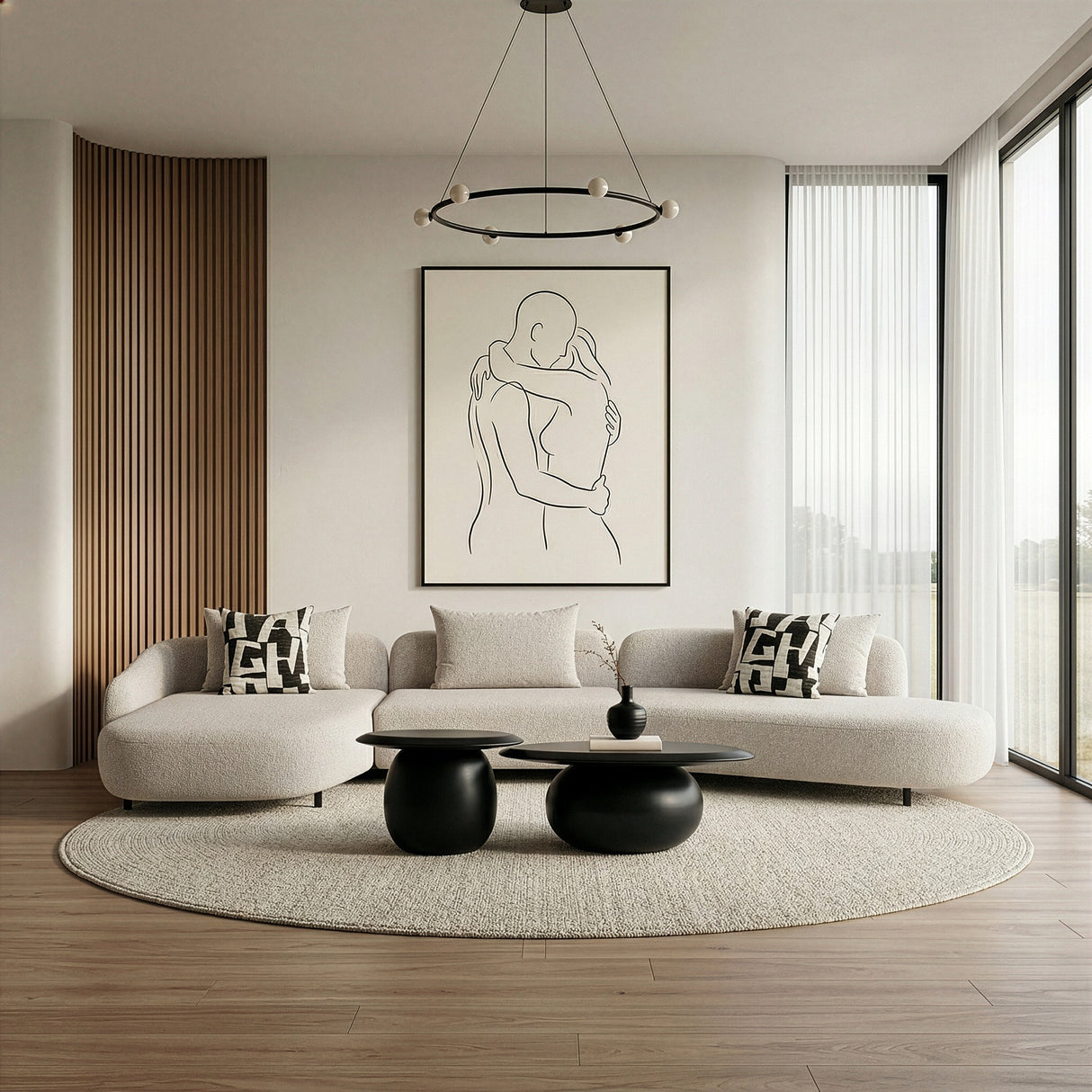Marge - Contemporary Beige Sectional Sofa - View Image 1