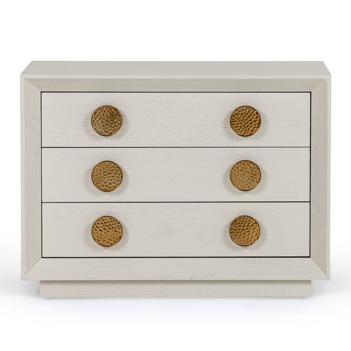 Modrest Marjorie - Modern Cream & Brushed Gold Nightstand | VIG