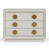 Modrest Marjorie - Modern Cream & Brushed Gold Nightstand | VIG