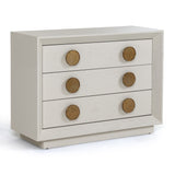 Modrest Marjorie - Modern Cream & Brushed Gold Nightstand | VIG