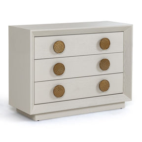 Modrest Marjorie - Modern Cream & Brushed Gold Nightstand | VIG