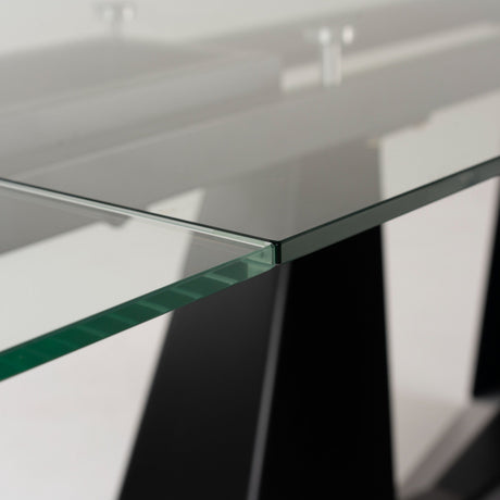 Modrest Maroney - Modern Black and Glass Extendable 70.5"/106" Dining Table